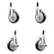 Service Caster 5 Inch 316SS Black Poly Swivel 3/4 Inch Expanding Stem Caster Brake SCC, 2PK SS316EX20S514-PPUB-BLK-2-TLB-2-34 - alternate 1